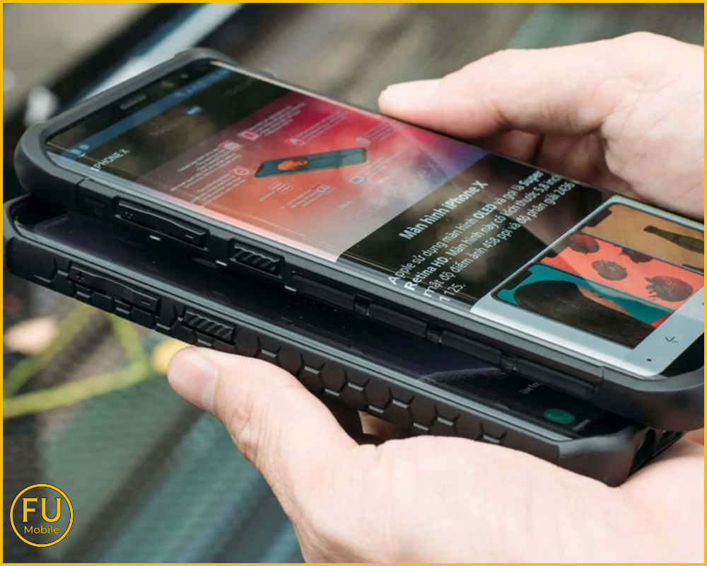 Sử dụng ốp lưng chống sốc có gờ cao để bảo vệ điện thoại