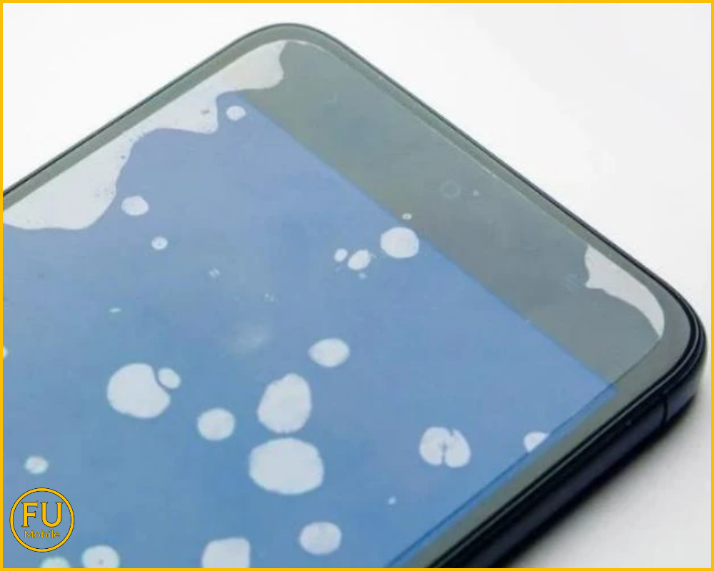 Bọt khí sau ép kính điện thoại