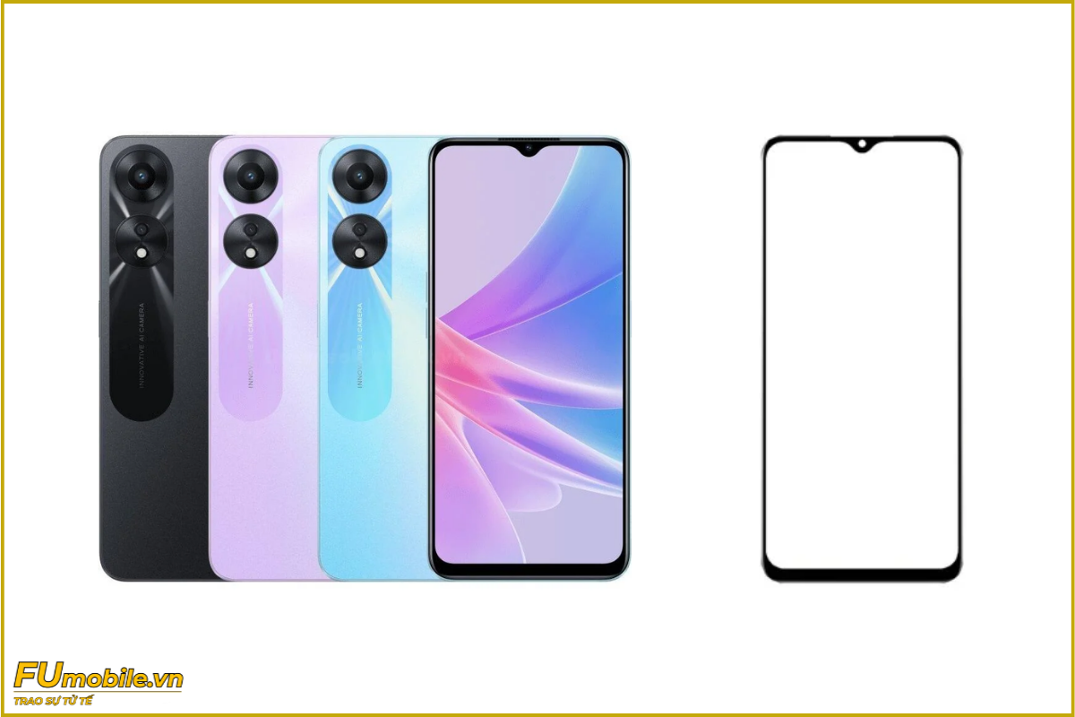 Ép kính OPPO A78 zin đẹp, giá rẻ