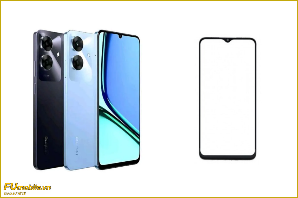 Ép kính Realme Note 60 chuẩn đẹp, giá rẻ