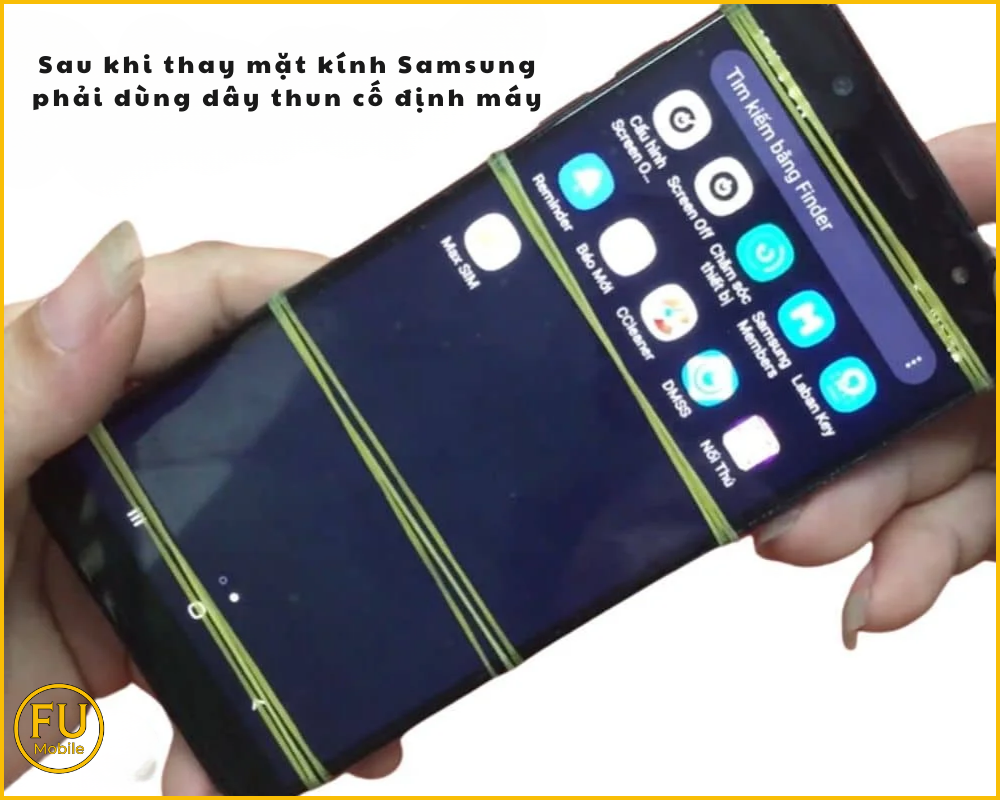 Hãy để dây thun cố định máy điện thoại Samsung trong vài giờ đầu