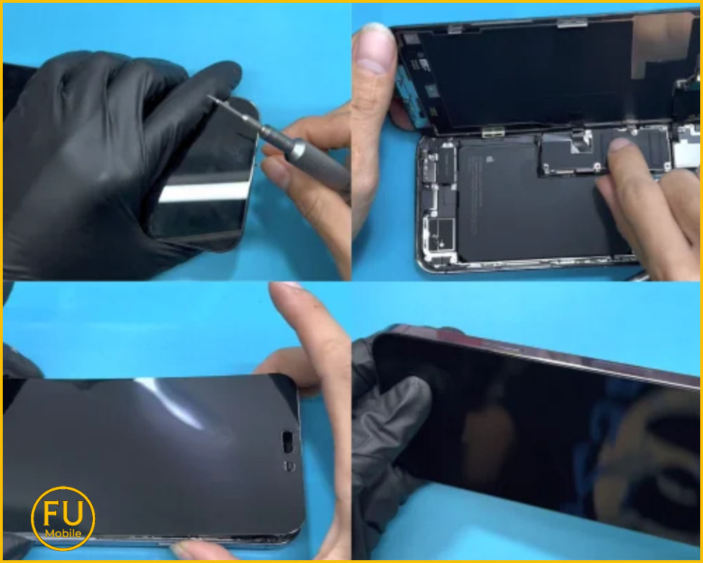Quy trình ép kính điện thoại iPhone 14 Plus