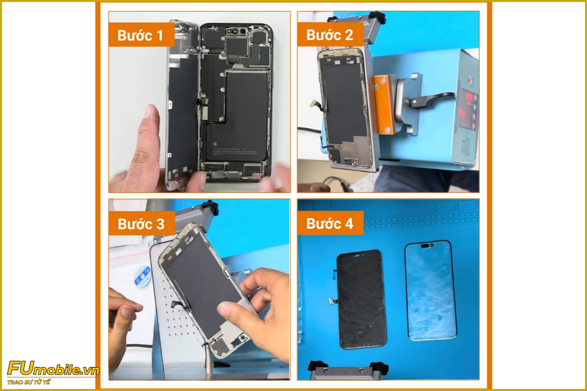 Quy trình ép kính iPhone 15 Pro