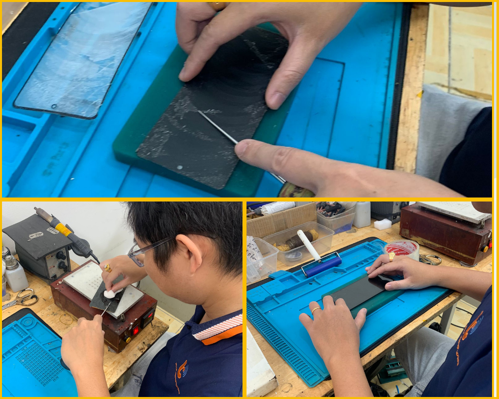 Quy trình thay kính Samsung Galaxy M10 tại FUmobile