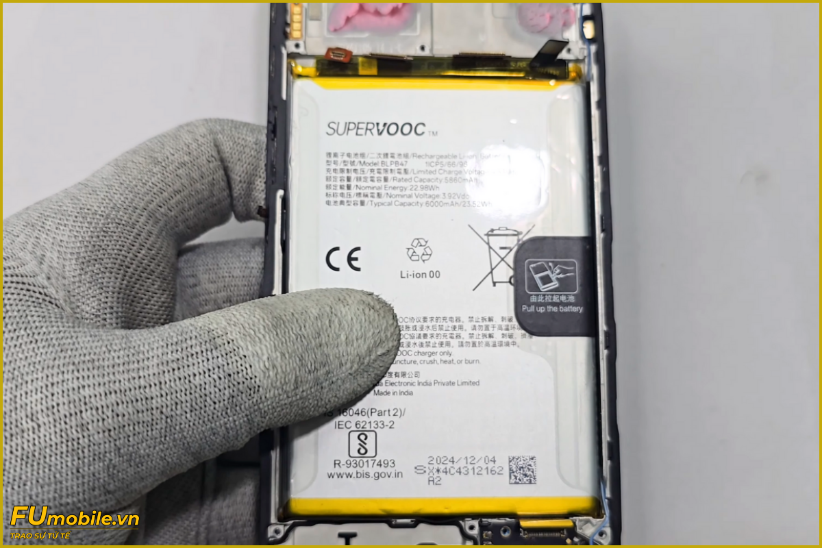 Quy trình thay pin Realme 14 5G