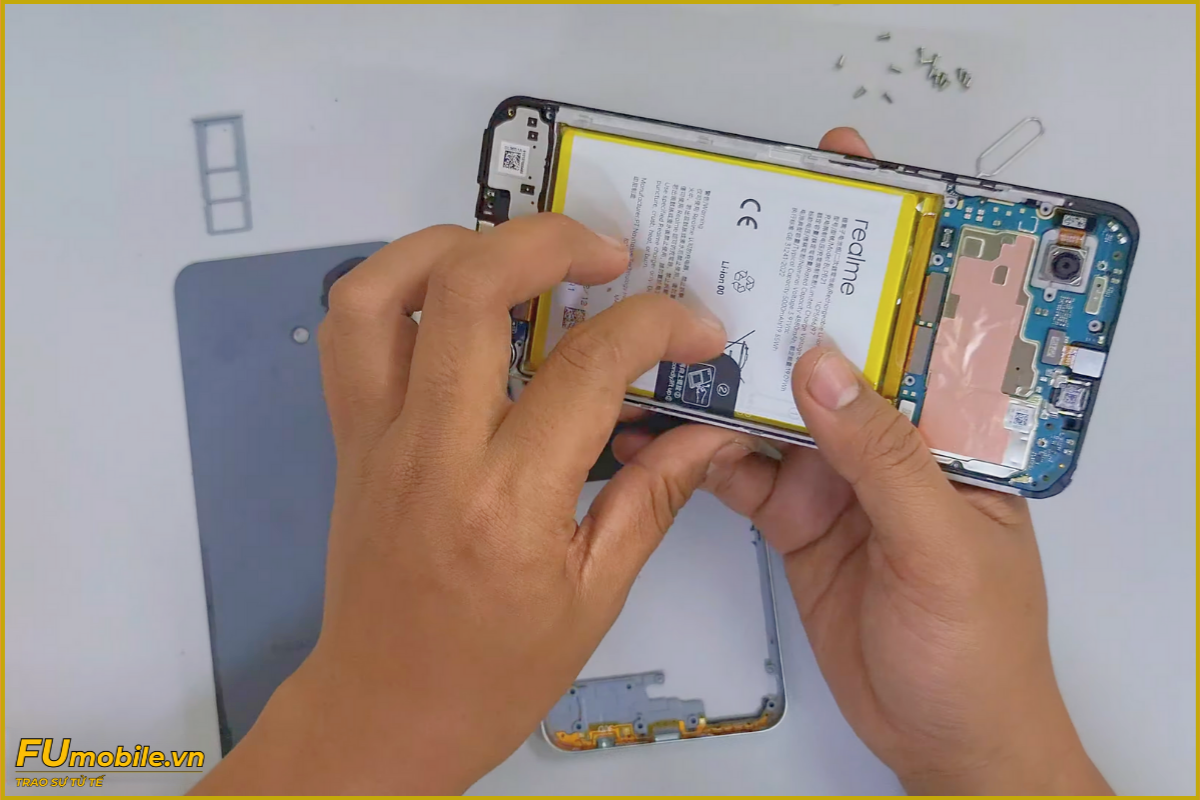 Quy trình thay pin Realme Note 60X