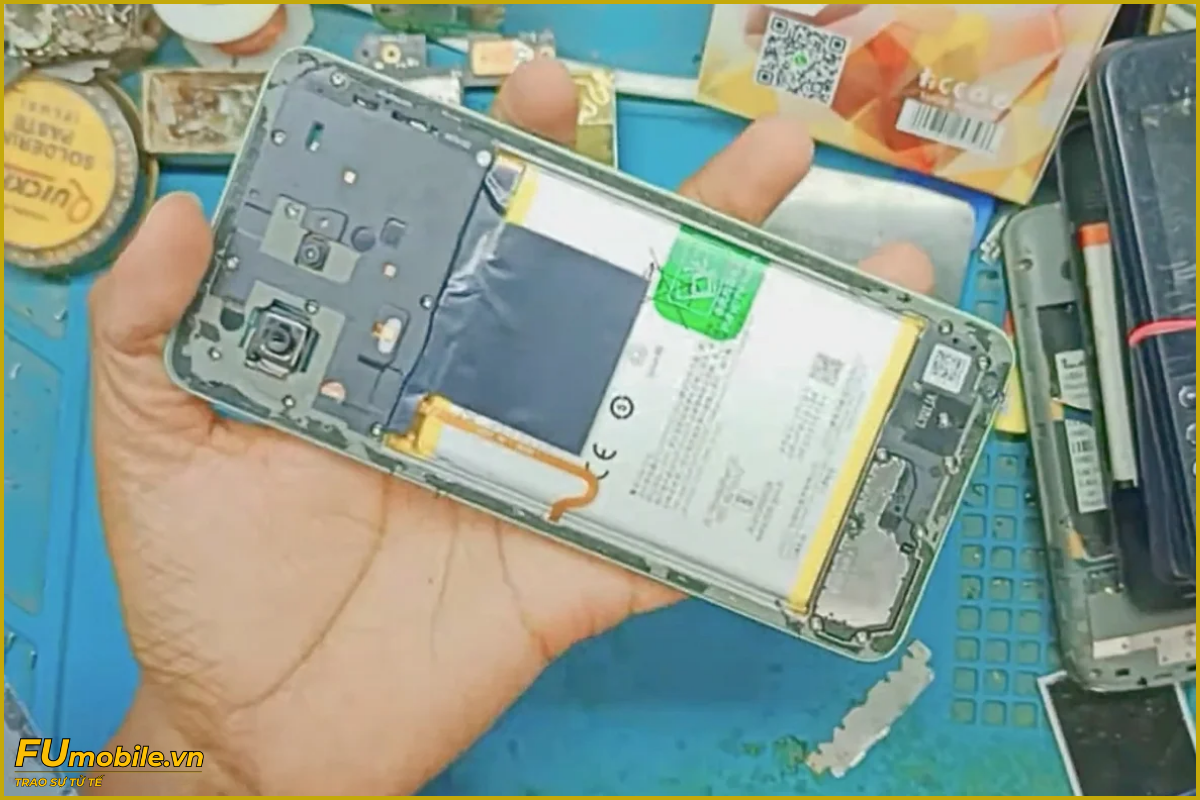 Realme Narzo 60X pin chai, phù cần thay mới