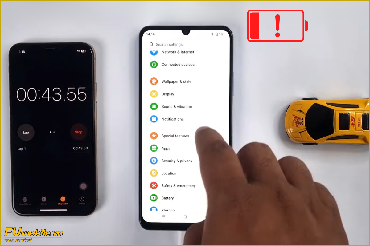 Realme Note 60 lỗi pin chai sạc lên % lâu