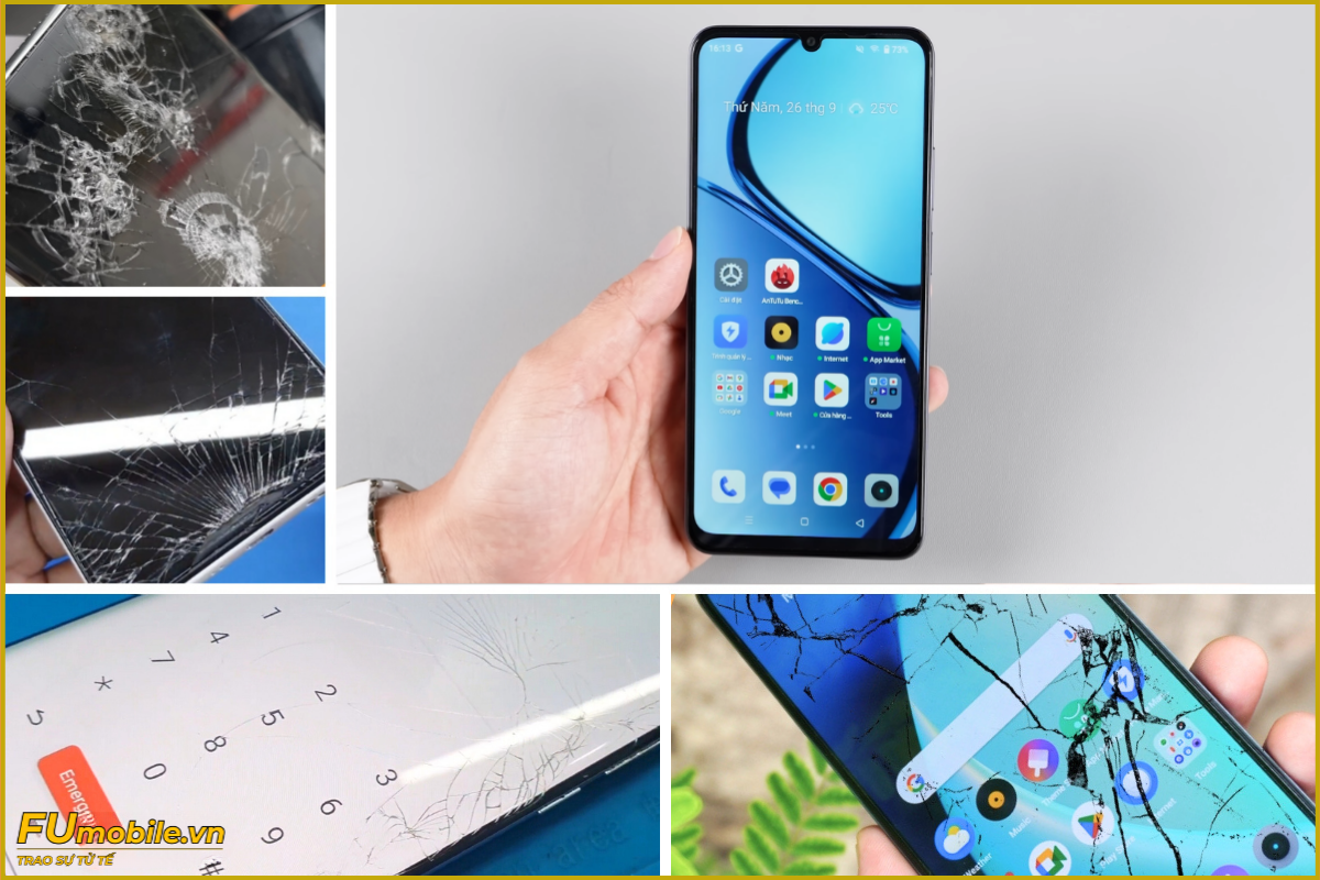 Realme Note 60 và các dấu hiệu bể vỡ mặt kính thường gặp