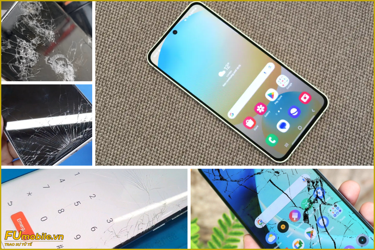 Samsung S24 FE 5G vỡ mặt kính màn hình cần thay mới
