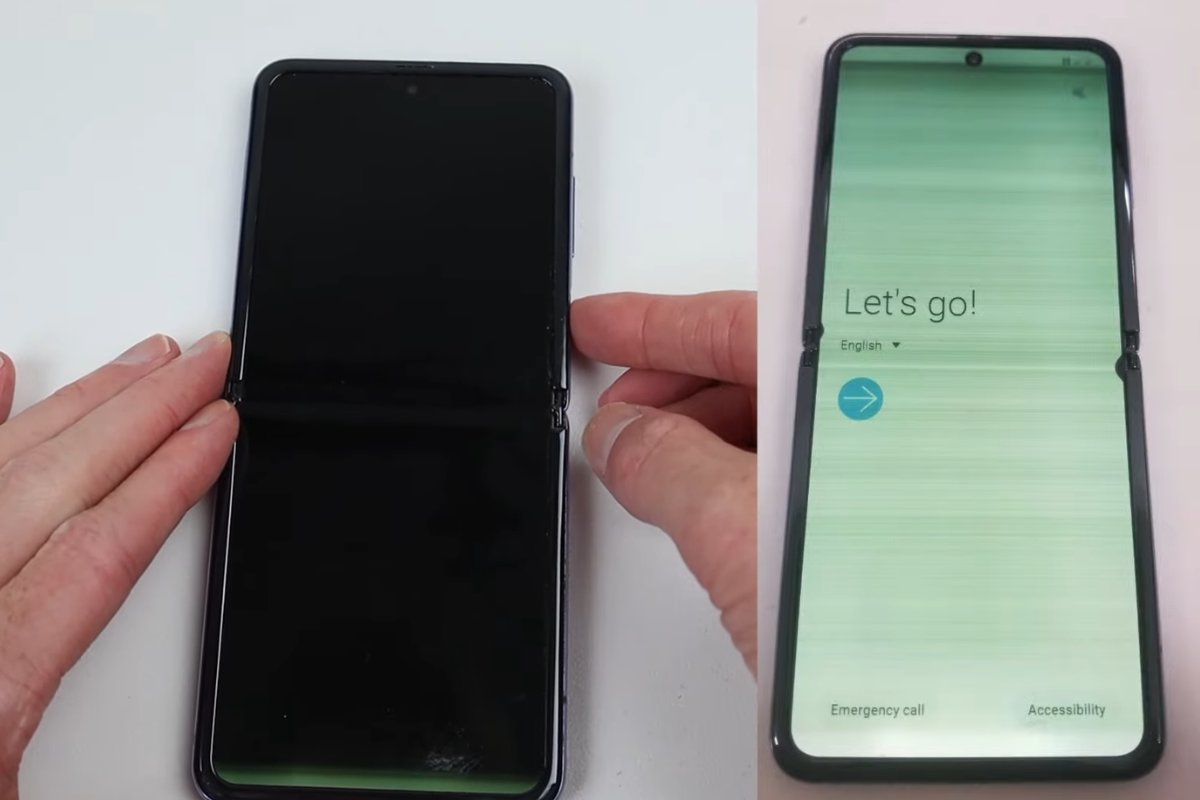 Samsung Z Flip 2 bị hư màn hình cần thay mới