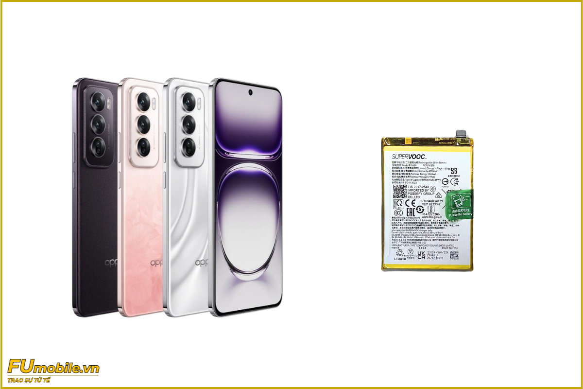 Thay pin OPPO Reno12 chính hãng, lấy ngay