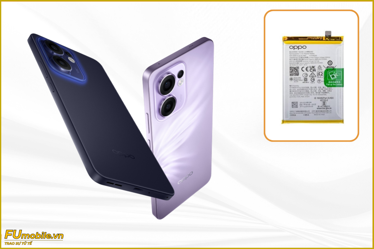 Thay pin Oppo Reno13 F 5G chính hãng, lấy ngay