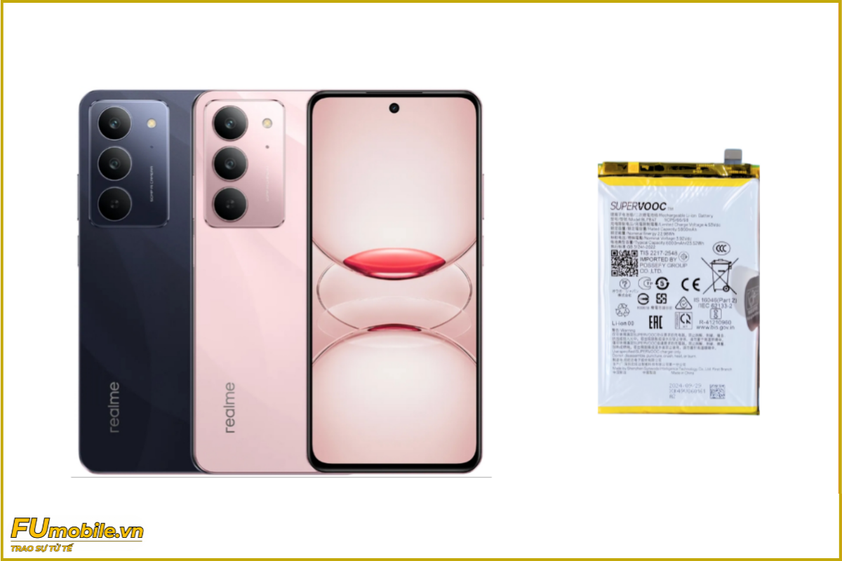 Thay pin Realme C75X chính hãng, lấy ngay