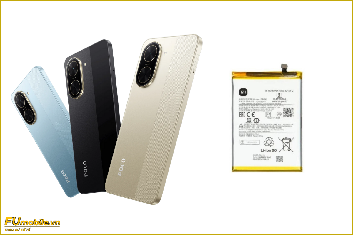 Thay pin Xiaomi POCO C71 chính hãng, lấy ngay