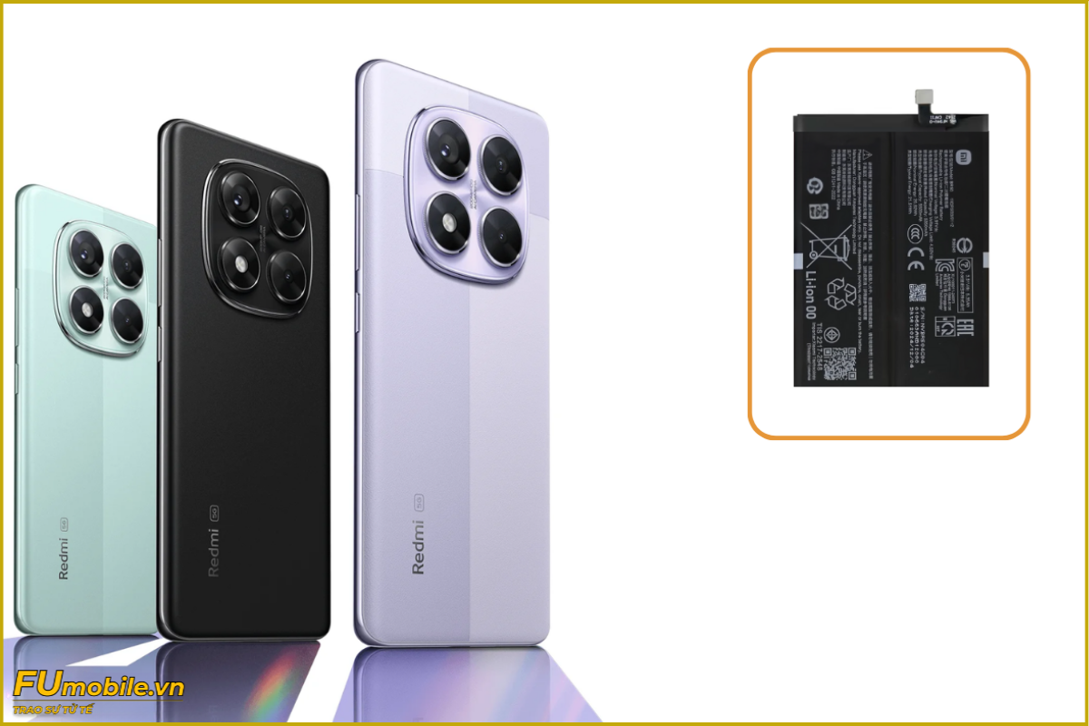 Thay pin Xiaomi Redmi Note 14 Pro 5G chính hãng, lấy ngay
